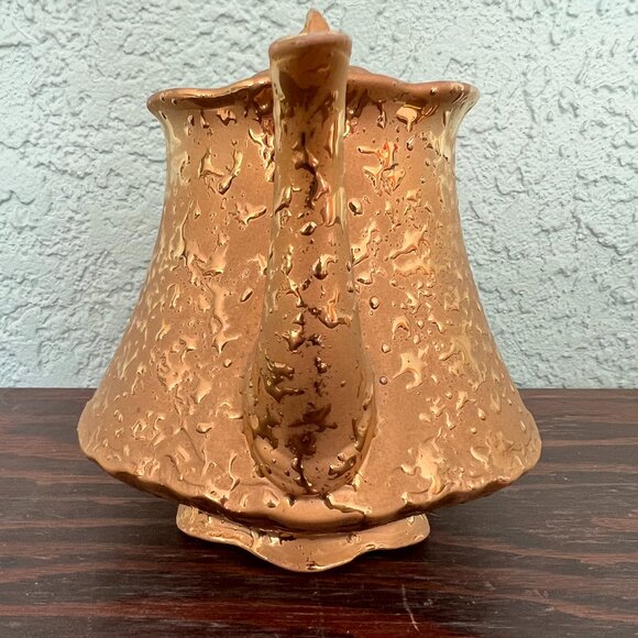 * MINT* Vintage Holley Ross Weeping 22K Gold Tea Set: Teapot, Creamer & Sugar - Picture 8 of 16